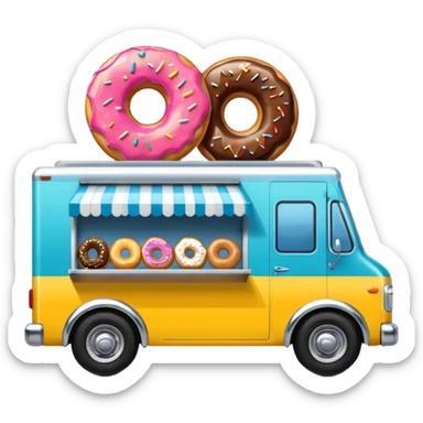 donut truck sticker
