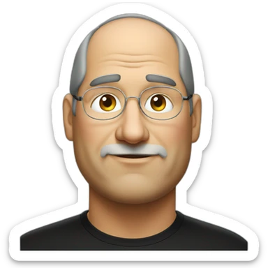 fat steve jobs sticker