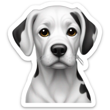 dog american stanford black and white sticker
