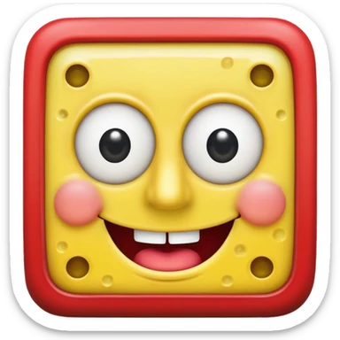 I want SpongeBob in red only  sticker