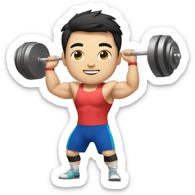 Chinese weightlifter sticker