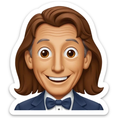 Ray Bolger with brown hair sticker