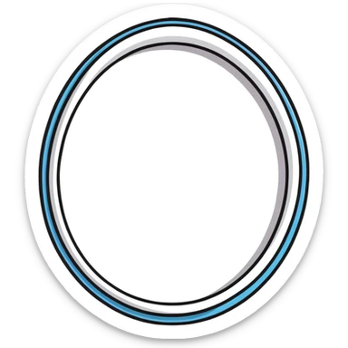 red oval portal sticker