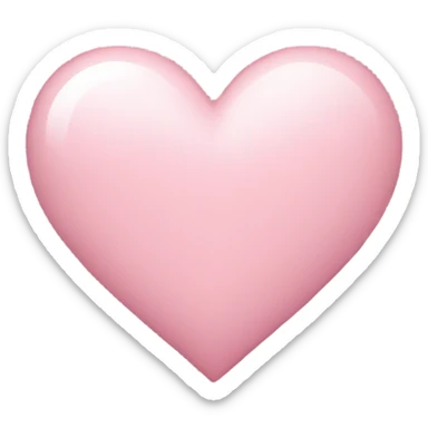 light pink heart sticker
