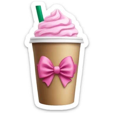 Starbucks cup with pink bow sticker