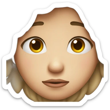 cute pouty face emoji sticker