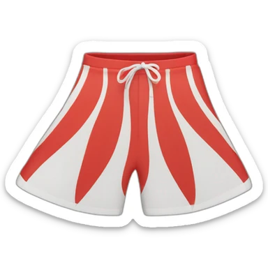 red swimming short fins sticker