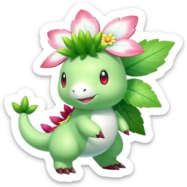 Shiny Shaymin-Amaura-Meganium-Hybrid (Full body) sticker