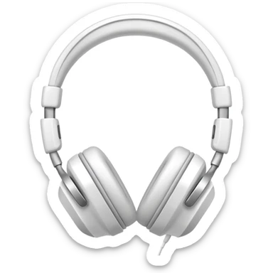 Audífonos blancos sticker
