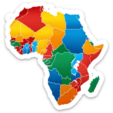 Africa mapa sticker