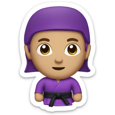martial arts purple belt sticker