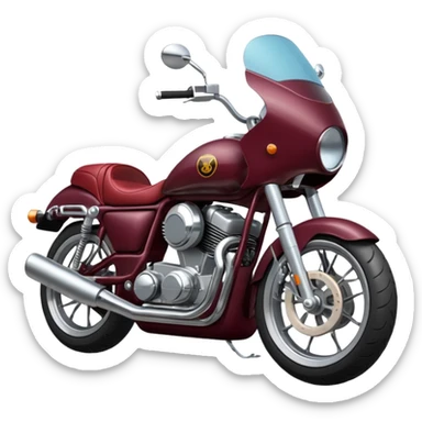 burgundy motorcycle sticker