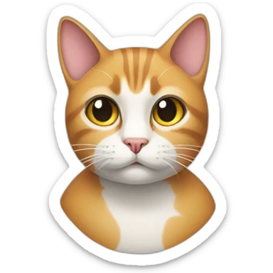 cynical cat sticker