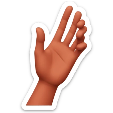 a hand touching a red brick of modeling clay sticker