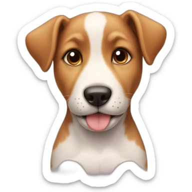 Puppy with the number 1 on its head sticker