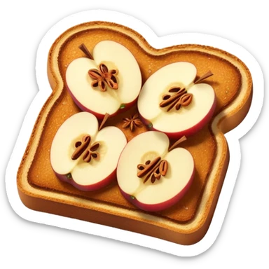 cinnamon apple toast sticker