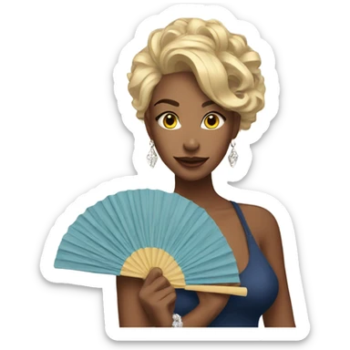 Diva with fan sticker