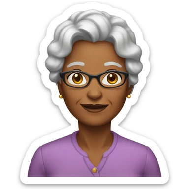 a woman 65 years old sticker