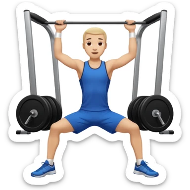 man stretching in gym sticker