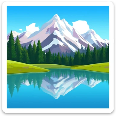 Mountain sticker