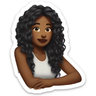 Sza siting around computers  sticker