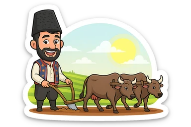 Turn this image into a vibrant, cheerful cartoon sticker with clear outlines, expressive faces, and a fun, colorful look, suitable for WhatsApp and Instagram, with a transparent background, in the chibi stickers style. sticker