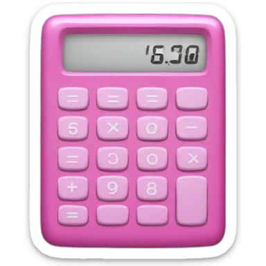 pink calculator sticker