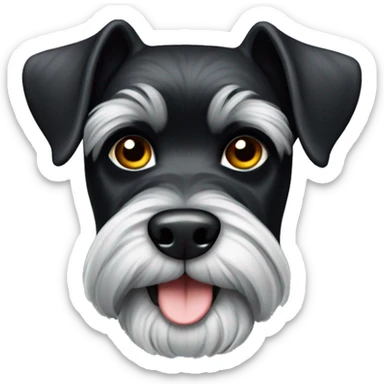 Black Schnauzer small sticker