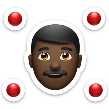 black boxer with red beads sticker