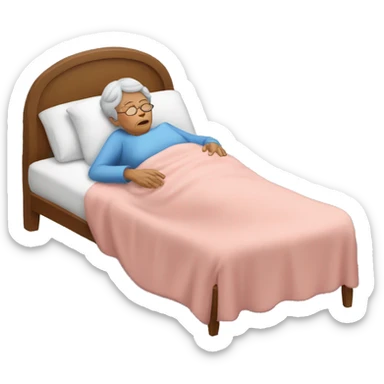 grandma sleeping uncomfortable sticker