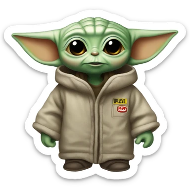 baby yoda auto mechanic sticker