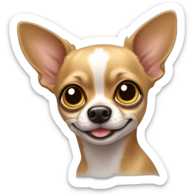 Long haïr fawn chihuahua sticker