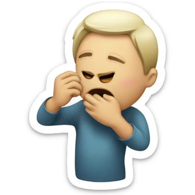 Person coughing  sticker