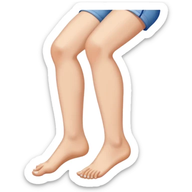 A women standing with her fot and big toe pressed against a wall, for rehab purposes sticker