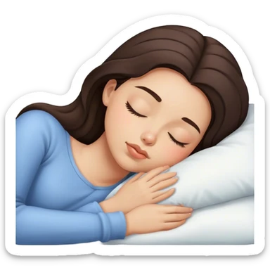 Brunette girl sleepin sticker