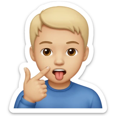 labio mordiendo un dedo sticker