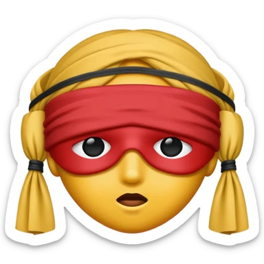 Blindfolded sticker