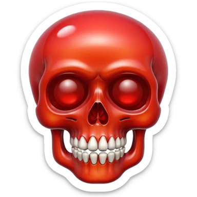 Skull red jelly Candy sticker