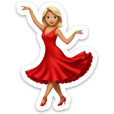tango dancing woman emoji profile photo sticker