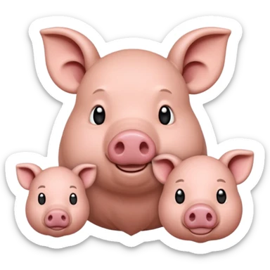 Une fourmi et un cochon dinde devant un trisomique  sticker