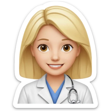female blonde vet sticker