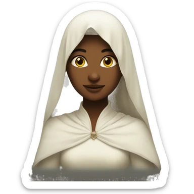 veela: Beautiful, enchanting beings with magical abilities and a temperamental nature, often appearing as woman shadows with transparent veils. sticker