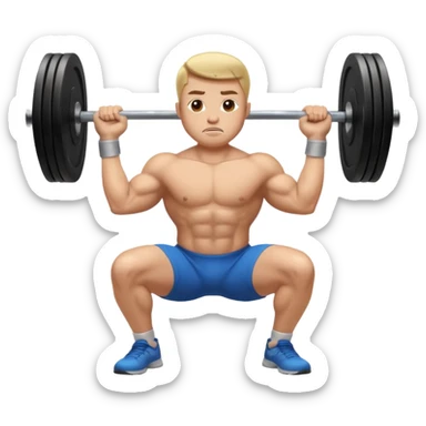 barbell squat sticker