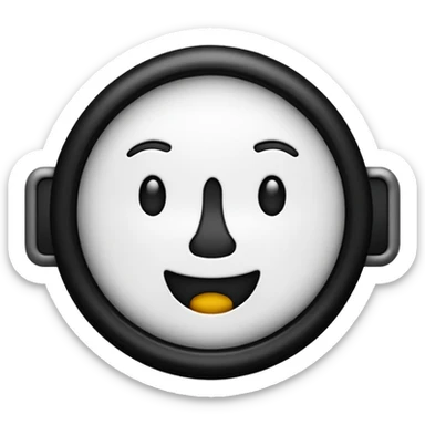 the classic fast forward emoji ⏩  in black and white sticker