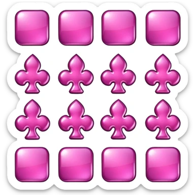 glitter pink game sticker