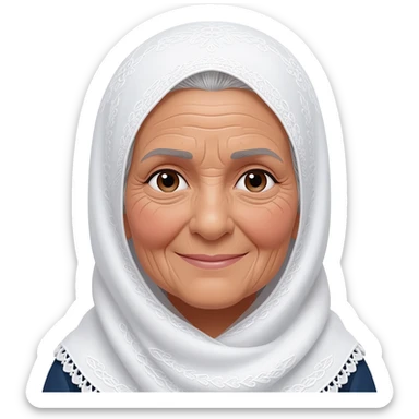 grand mére agée marocaine voilée sticker