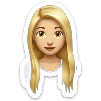 fille-blonde-longs-cheveux lisses-aux-yeux-marrons-étudiante sticker