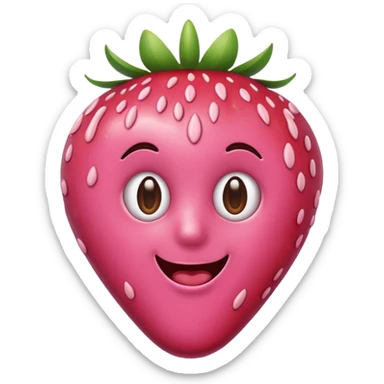 🍓i want this emoji exactly that has been dipped in pink chocolate  sticker