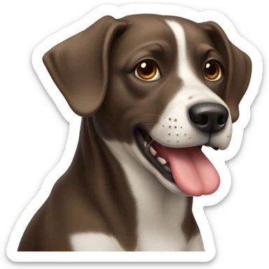 dog with tounge sticker