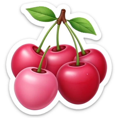 Baby Pink cherries sticker